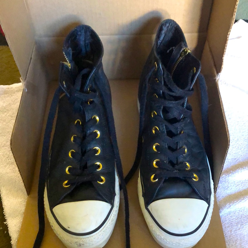 Converse leather hi tops